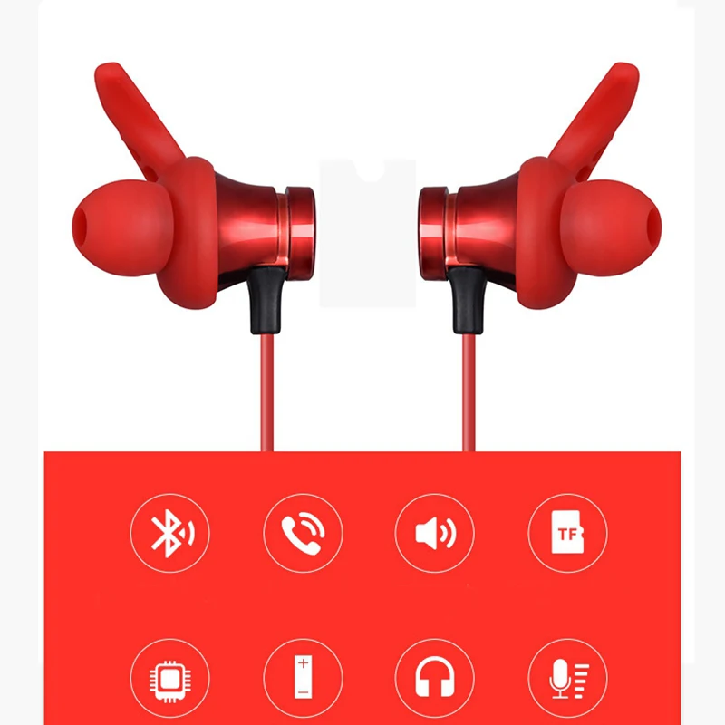 Sport Bluetooth Earphones Wireless Headphones Running earphone Stereo Super Bass Earbuds Sweatproof 8