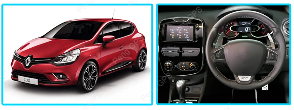 2Din Android 9,0 автомобильный gps-навигация, dvd-плеер для Renault Clio 2013- Octa Core 1024*600 10,1 дюймов ips экран видео головное устройство