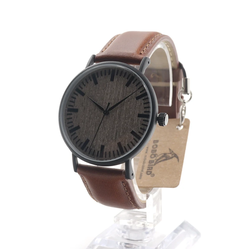 BOBO BIRD Wood dial Watches Casual Timepieces for Men and Women Quartz Wristwatches relogio masculino C-E25