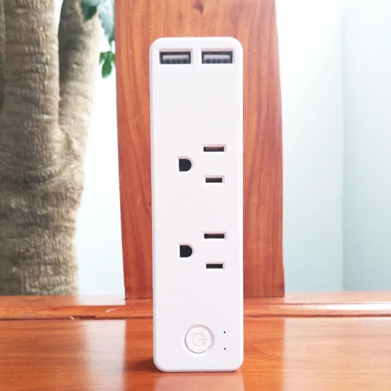 Wi Fi умная розетка монитор питания США 2 зарядного устройства домкраты с usb портом