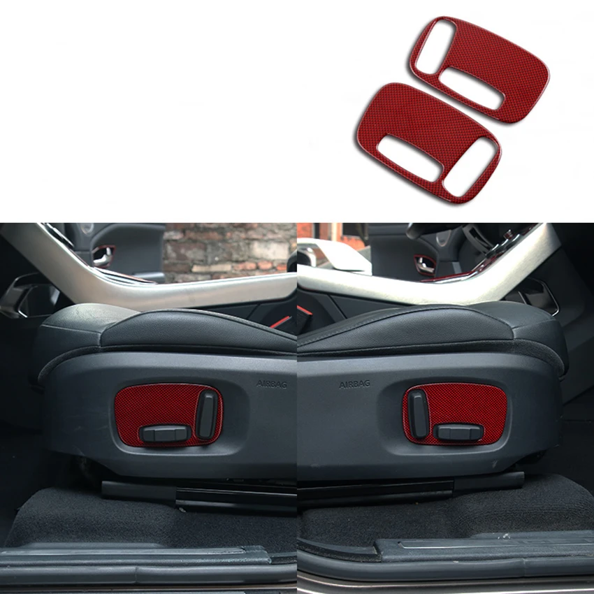 

Chrome Carbon Fiber Accessories For Range Rover Evoque 2pcs Seat Button Trim