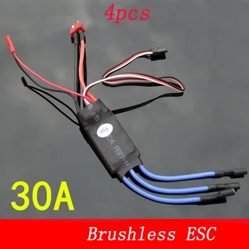 

4pcs RC Multicopter Airplane 30A Brushless ESC with T/JST/Banana Plug for RC Aircraft KT Board Electronic Speed Controller