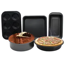 5 шт., форма для выпечки, металлические формы для выпечки, набор, сделай сам, антипригарная форма для хлеба, пиццы, торта, кухонные металлические аксессуары, формы для выпечки