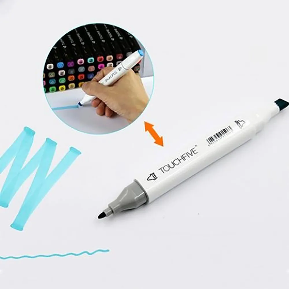 Маркер ручка с двумя головками анимационный дизайн маркер ручка для рисования чернил маркер ручка# T2