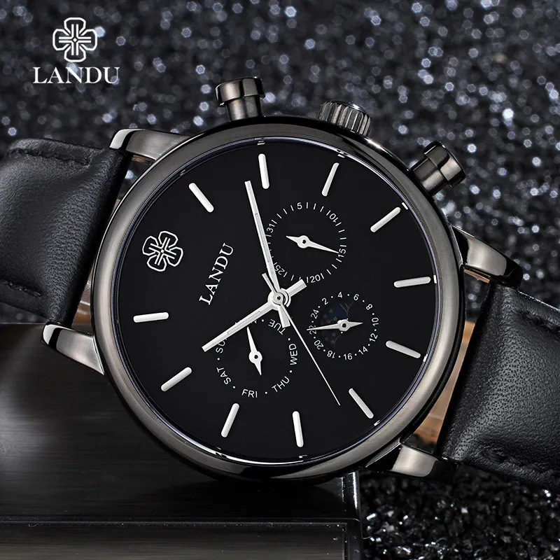 

Luxury Multifunctional Men Waterproof Watches Men Student Quartz Wristwatches Relogio Masculino Male Leather Dress Watch