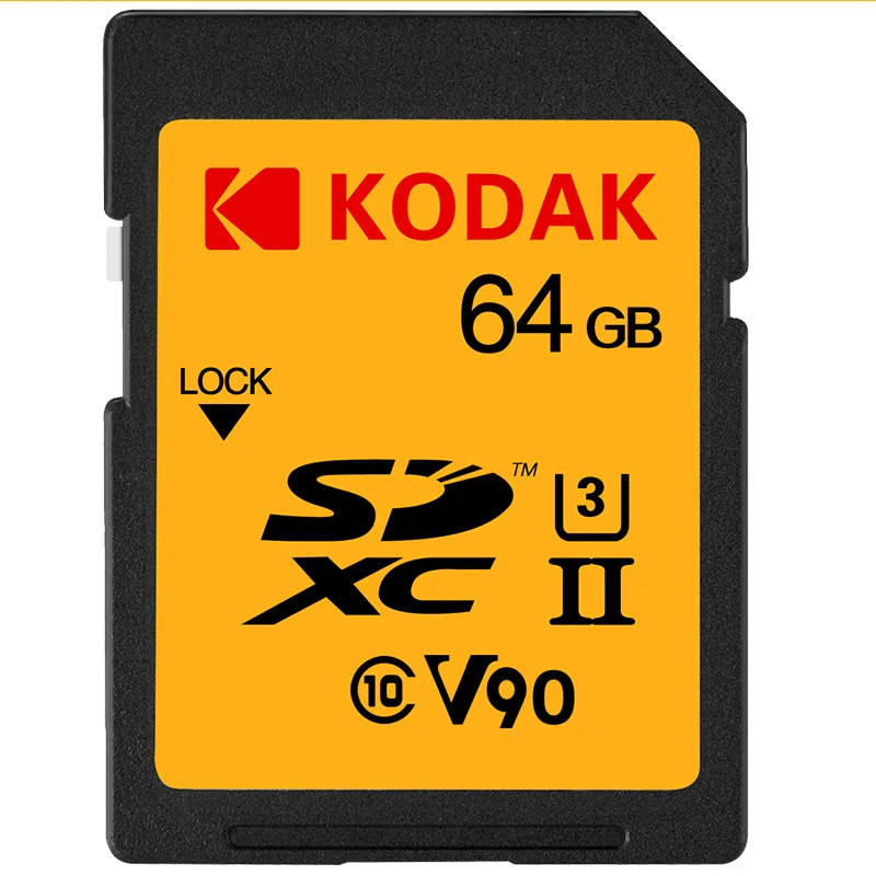 KODAK V90 высокое Скорость слот для карт памяти 128 Гб 64 Гб UHS-II SD карта памяти SDXC карты памяти 280 МБ/с. для зеркальной однообъективной камеры/HD камера карты памяти sd - Емкость: V90 64GB