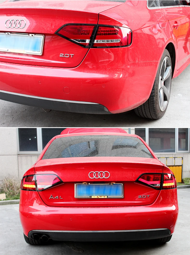 Автомобильный Стайлинг задние фонари для Audi A4 A4L B8 задний фонарь 2008-2012 A4L B8 задние фонари светодиодный задний фонарь задний багажник крышка лампы