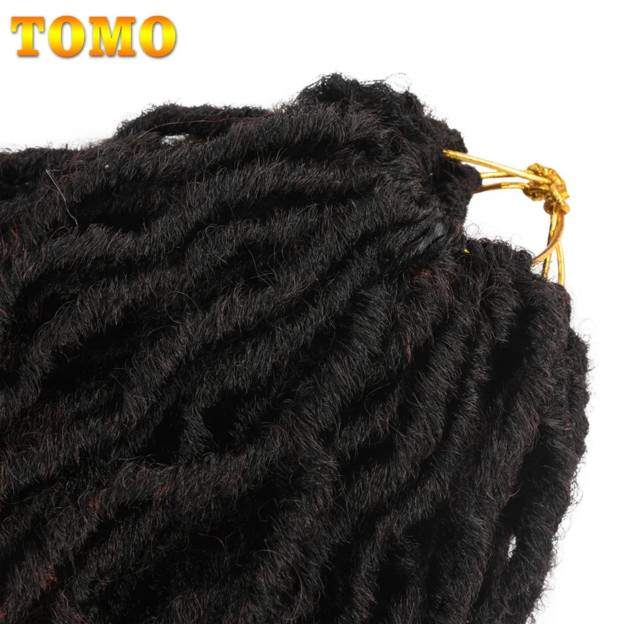 TOMO Faux locs вьющиеся плетеные пряди 18 дюймов Омбре плетение волос богемные замки 24 пряди 18 дюймов Синтетические дредносы вязание крючком Хай