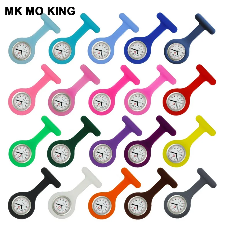 

New Fashion Silicone Nurse Watch Brooch Fashion Tunics nurse Pocket Stainless Watches Fob Watch With horloge dames verpleegster