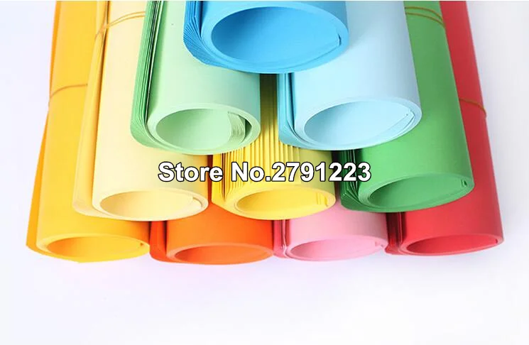 100 листов цветной A4 копировальная бумага 120 г разноцветная бумага без покрытия 10 цветов Смешанные оригами для ручной работы DIY