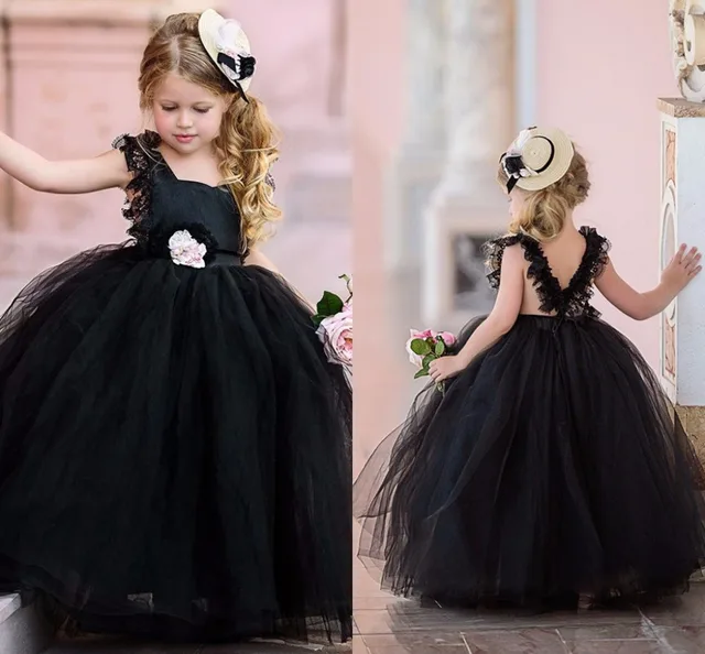 Gothic Flower Girl Dress