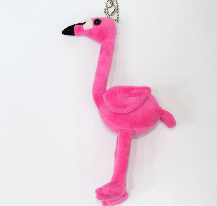 12cm Wholesale 20pcs plush Flamingos Stuffed Bird Doll Toy Pendant