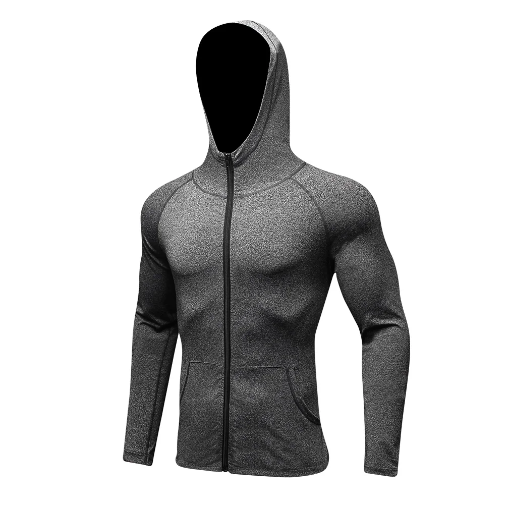 Quick dry Zip up Hoodie Jacket Casual Full Zip Long Sleeve Sweatshirt