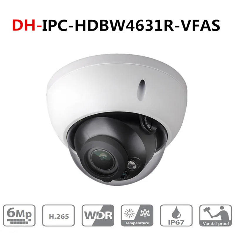 

Original Dahua IPC-HDBW4631R-VFAS 6Mp IP camera 2.7-13.5mm Manual zoom lens with SD card slot Audio interface IR50M poe camera