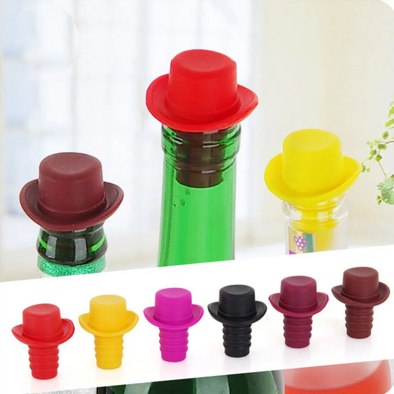 vanzlife food grade silicone small hat fresh beer bottle stopper wine