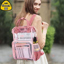 Gonex INS стиль прозрачный рюкзак ПВХ прозрачная сумка на плечо для женщин плавание пляж школа шоппинг леди розовый подарок подруге