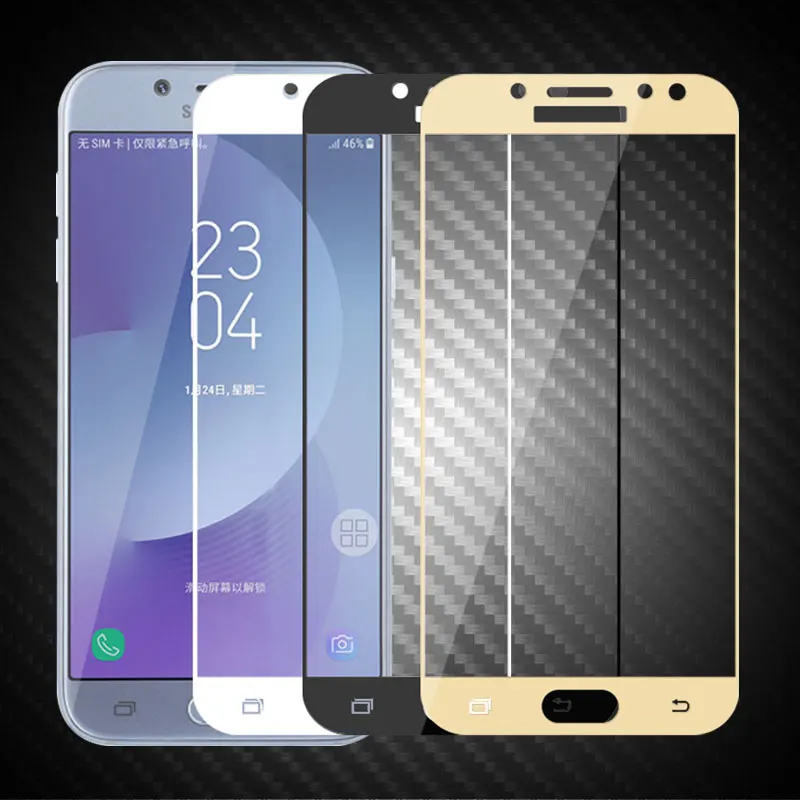 

For Samsung Galaxy J7 2017 Screen Protector Tempered Glass For Samsung J7 2017 J730 Full Cover Protector Film For Samsung J7 Pro