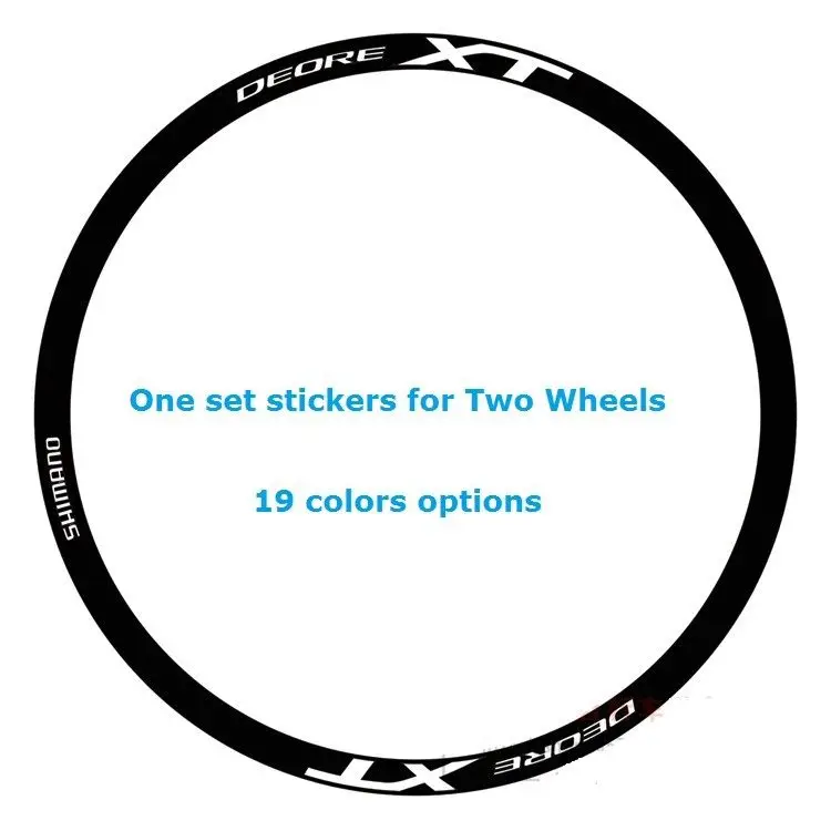 Top Wheel Rim Stickers Set for SHIMANO XT DEORE Mountain Bike Bicycle Cycle Decals 0