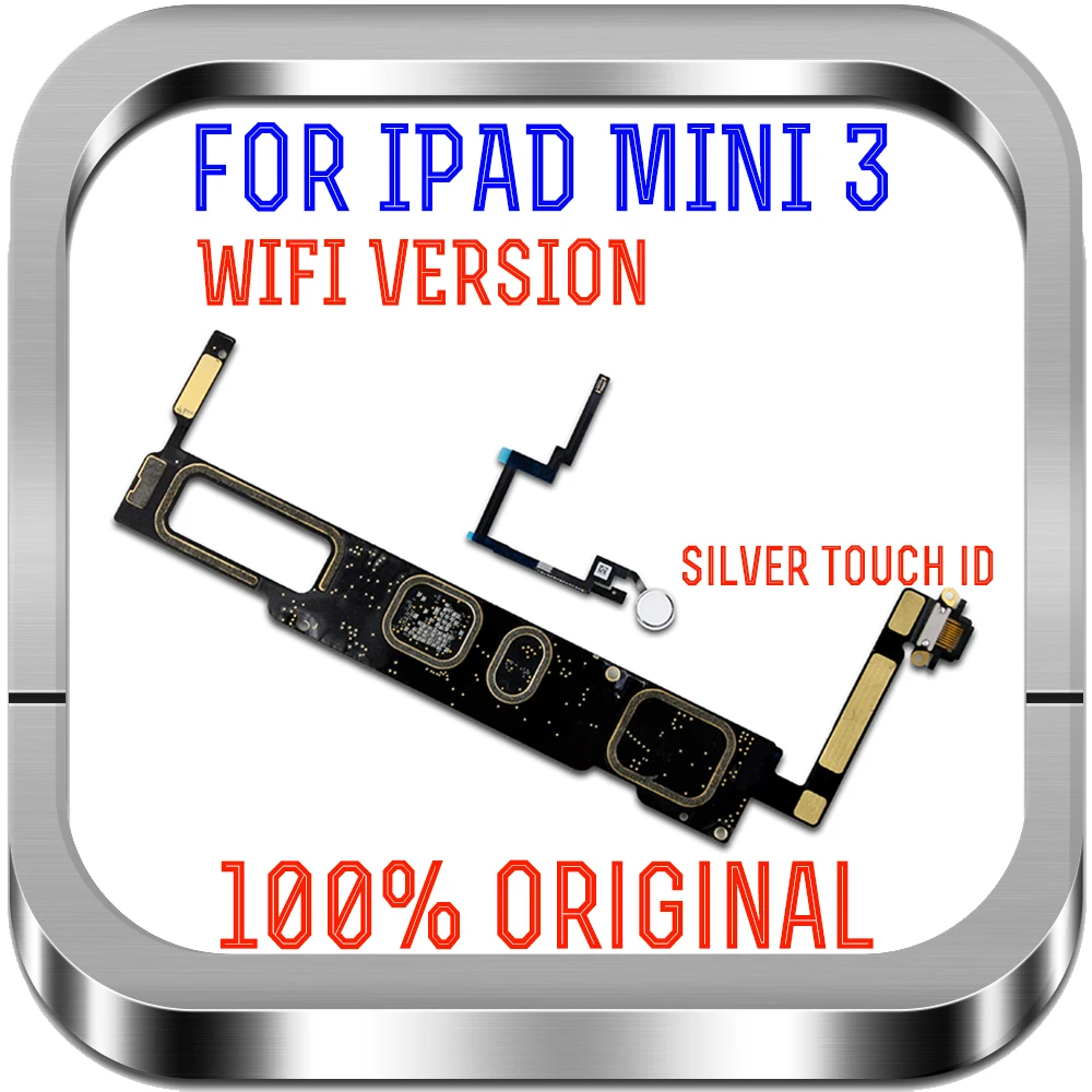 

Free Shipping NO ID for Ipad Mini 3 Logic Boards Wifi Version for Ipad Mini 3 Motherboard with IOS System 3 Color 4 Choice