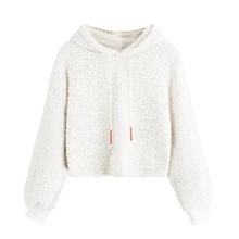 Loozykit Women's Drawstring Solid Hooded Sweatshirt Women Casual Autumn New Style Plain Pullovers Spring Long Sleeve Hoodie