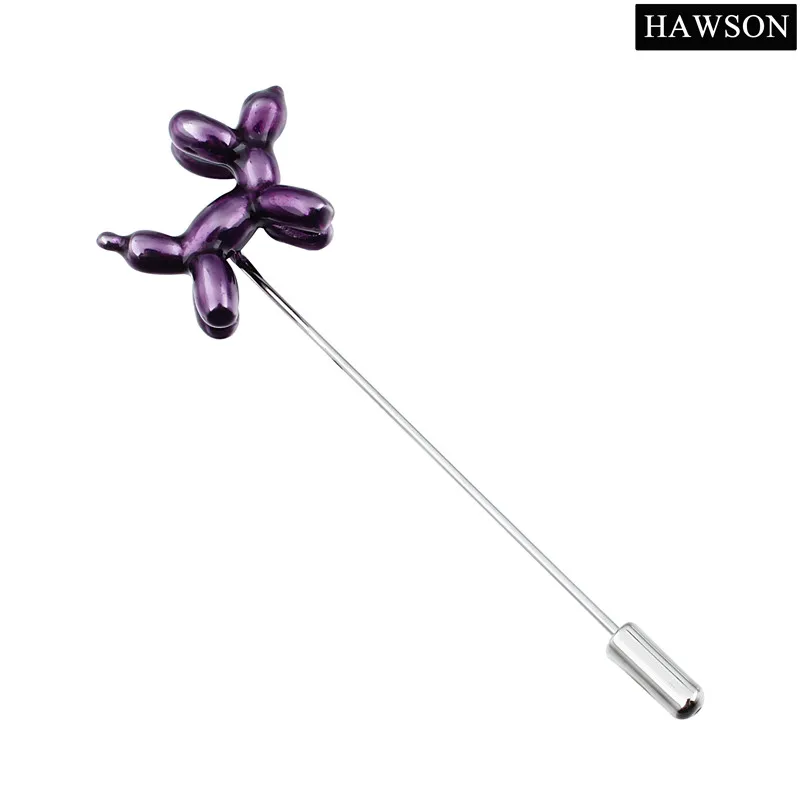 HAWSON фиолетовый шар собака дизайн длинная Брошь булавка для вечерние модные нагрудные булавки мужские ювелирные изделия