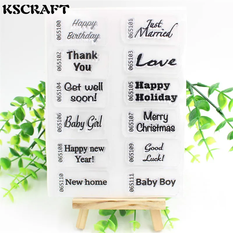 

Happy Birthday Transparent Clear Silicone Stamp/Seal for DIY scrapbooking/photo album Decorative clear stamp sheets 030