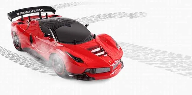 Радиоуправляемый автомобиль 1:10 высокоскоростной гоночный автомобиль для Nissan GTR Чемпионат 2,4G 4WD Радиоуправление Спорт дрейф гоночная электронная игрушка - Цвет: red