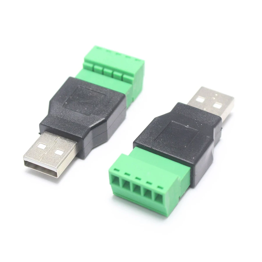 EClyxun 1 шт. USB 2 0 A штекер на 5 контактный винтовой коннектор разъем с защитой типа USB2.0