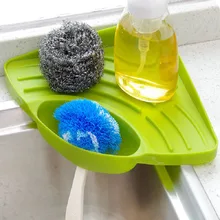 New Kitchen Sink Corner Storage Rack Sponge Holder Wall Mounted Dishes Drip Rack Soap Dish Wall Storage Rack Bathroom Shelve