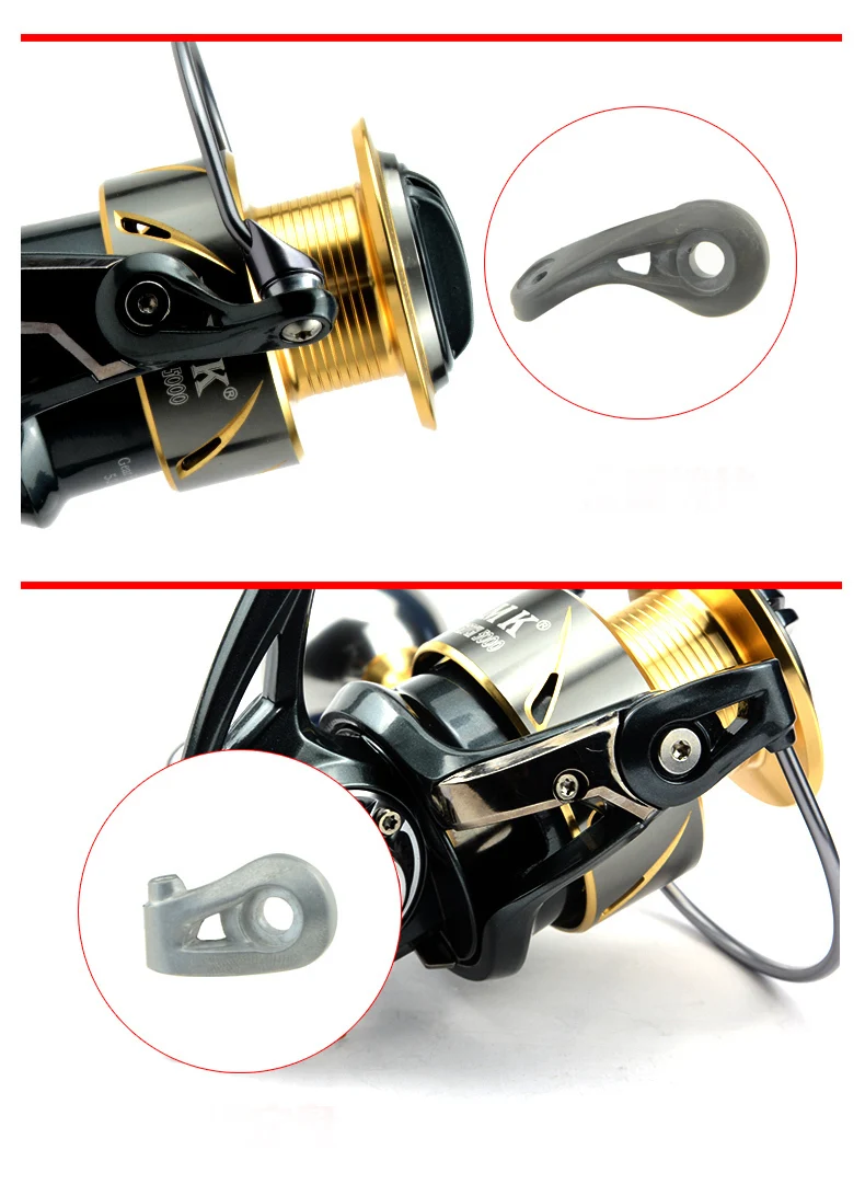 Dmk novo 800-5000 tamanho molinete de pesca