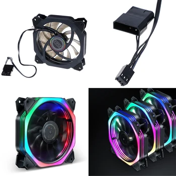 

1PC 120x 120 x 25mm PC computer silent case fan heatsink Computer cooler cooling fan with LED