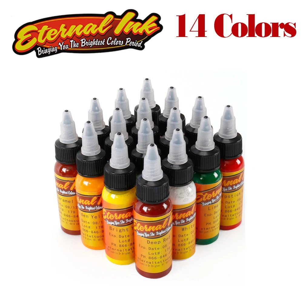 New High Quality Tattoo Inks 14 Colors 30ml/bottle Tatto Pigment Inks
