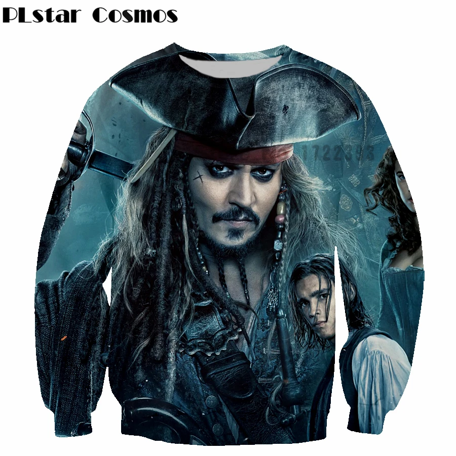 

hot sale Pirates of the Caribbean 5 Fashion brand Sweatshirt Crewneck Outwear character Jack Sparrow 3d print casual Pullover