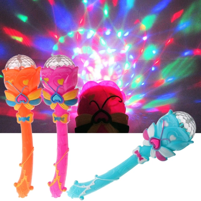 

New Luminous Stick Children Toy Stars Flashing Glow Rod Musical Magic Wand interesting portable