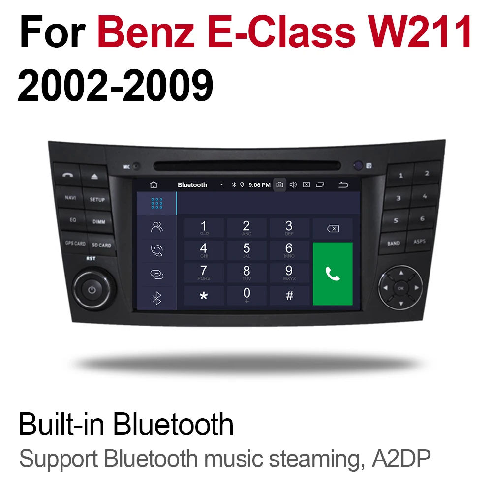 2 Din Автомобильный мультимедийный плеер Android 9 авто радио для Mercedes Benz E Class W211 2002~ 2009 NTG DVD gps 8 ядер 4 ГБ 32 ГБ Bluetooth