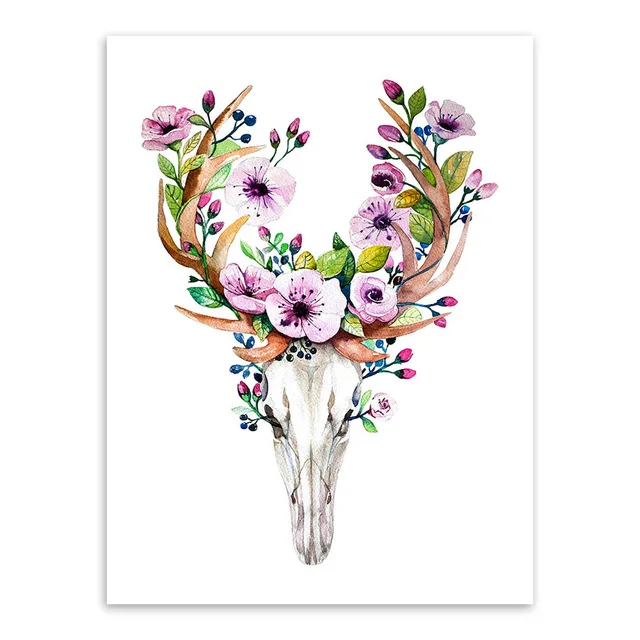 Modern-Watercolor-Deer-Head-Skull-Poster-Print-A4-Dream-Catcher-Feather-Wall-Art-Picture-Nordic-Hippie.jpg_640x640 (2)