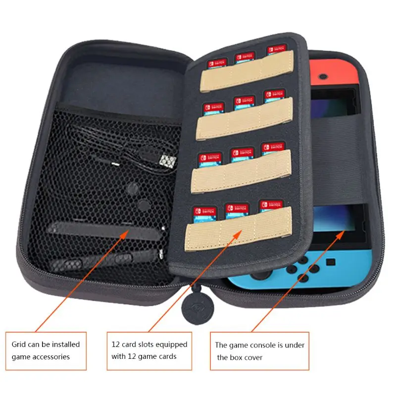 2019  Nintend Switch Carry Case Accessories Storage Bag for Nintendos Switch Portable Travel Case f - 33036282858