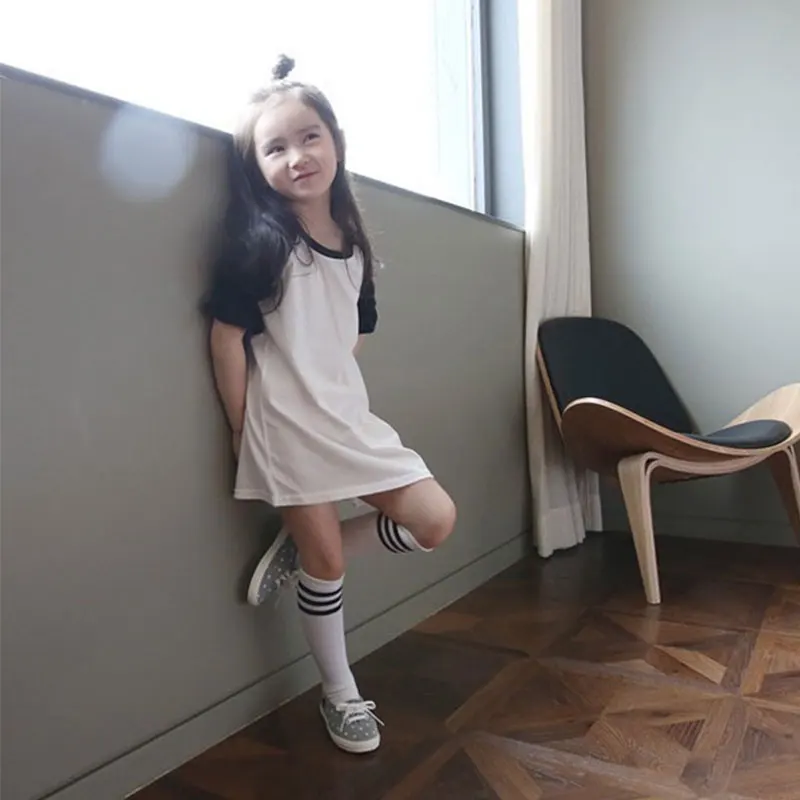 girls cotton striped socks (6)