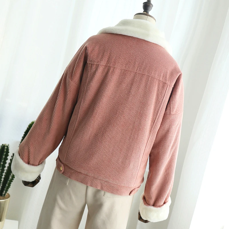 Veste Luxe Nouvelle Harajuku 1 Manteau Mode Coton pink Loisirs Fit De Femmes 3 Épaississent 2 Streetwear Treillis Slim Vêtements coréen gqgZwB