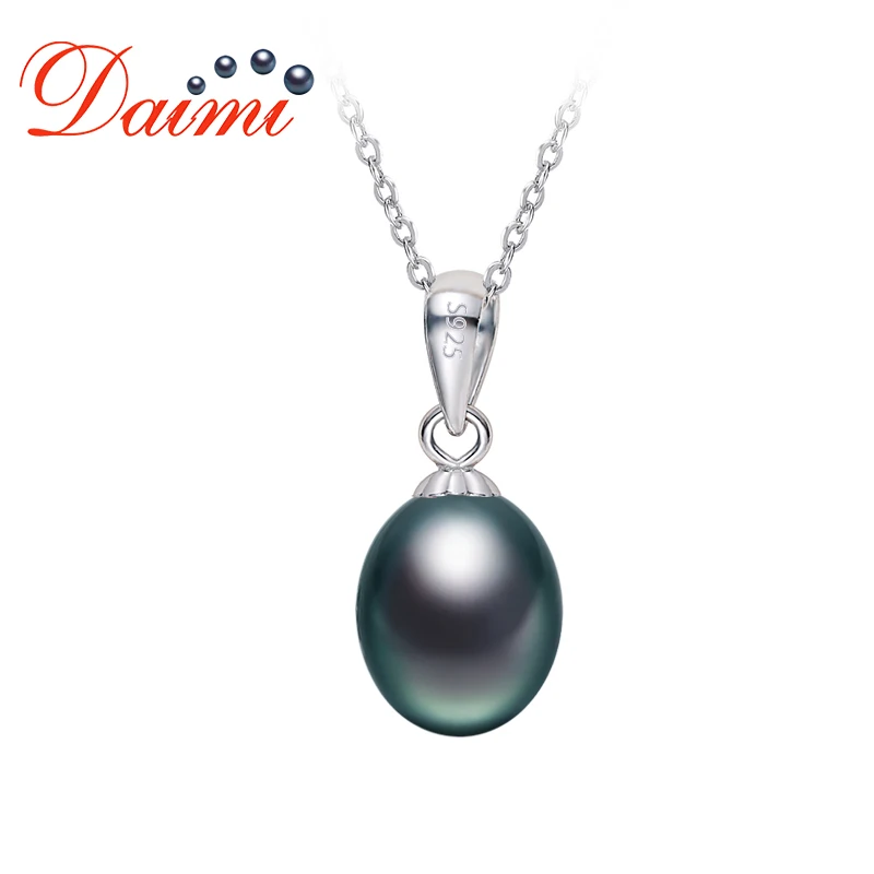 

DAIMI Pearl Pendants Necklace 925 Sterling Silver 6-7mm Freshwater Pearl Necklace For Women Wedding Jewelry
