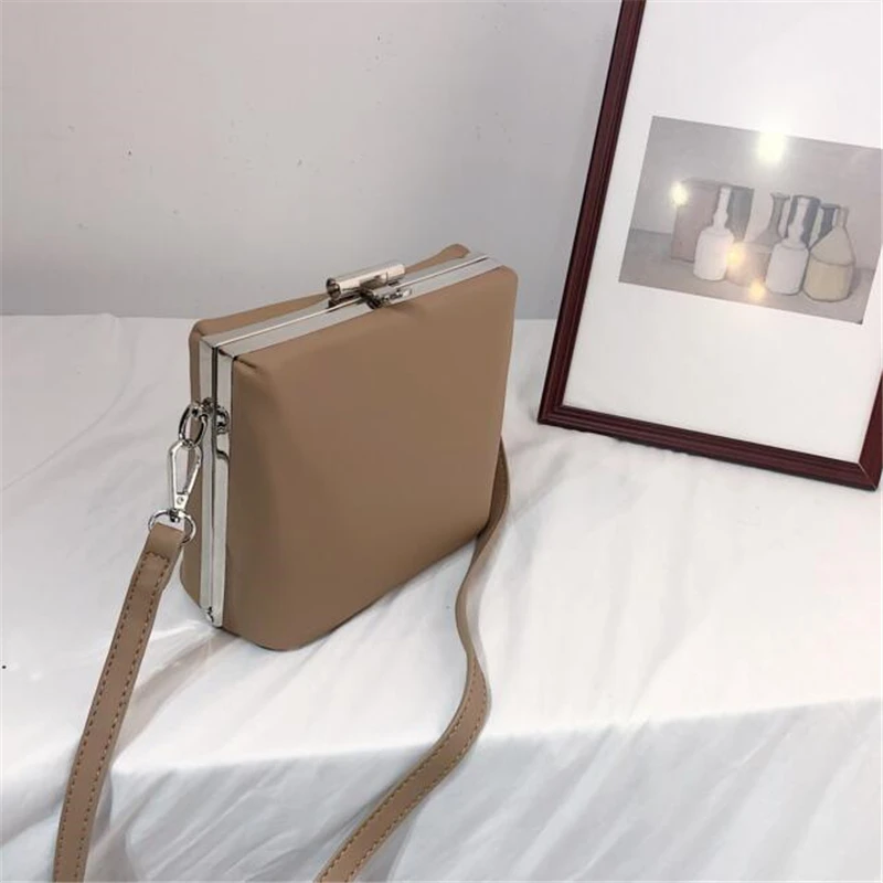 Элегантная женская сумка на плечо в стиле ретро с металлическим зажимом, Женская однотонная сумка-мессенджер, Женская Высококачественная сумка на плечо, 5 цветов