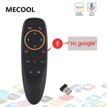 MECOOL G10 голосового Air Мышь 2,4 ГГц Беспроводной Google микрофон дистанционного Управление ИК-обучения 6-осевой гироскоп для Android ТВ коробка ПК