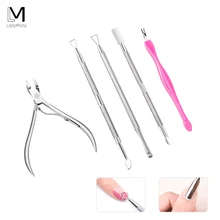 Нержавеющая сталь кутикулы толкатель для ногтей Nail Треугольники кутикулы толкатель для очистки фруктов и овощей лак для ногтей для удаления кутикул на ногах инструменты для ногтей