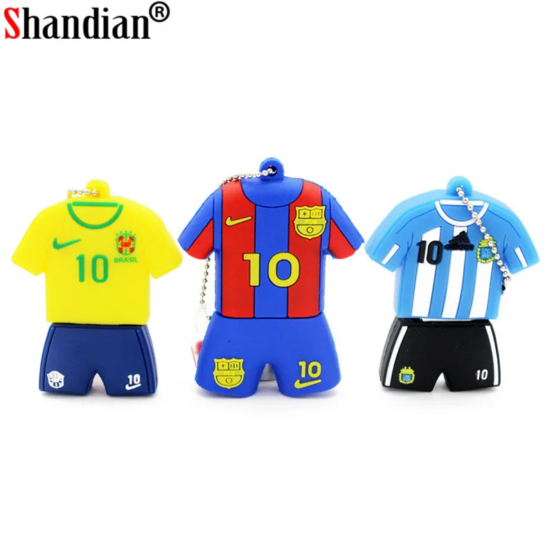 

SHANDIAN USB Flash Drive 16GB 32GB 64GB Pen Drive Trend Fashion Barcelona Messi Pendrive Memory Stick U Disk Gift free shipping