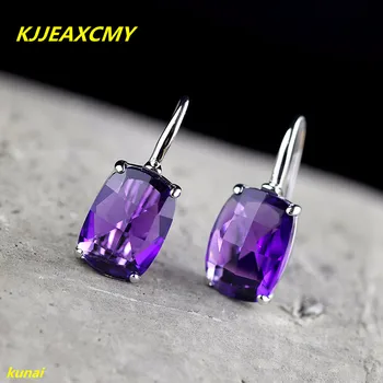 

KJJEAXCMY Fine jewelry S925 silver jewelry earrings are Handmade section lady Amethyst Earrings