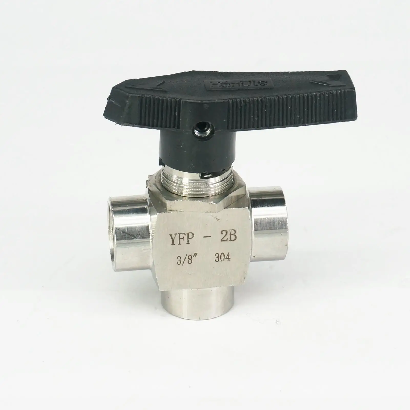 3/" BSP Женская резьба 304 из нержавеющей стали L порт шаровой клапан 6,4 МПа для воды, газа, масла