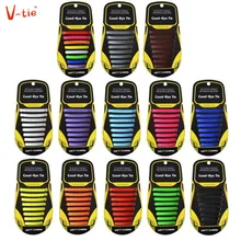 New 1 Set 16 Roots New Fashion Unisex Adults Kids Women Racing Sports Men Laces Elastic Silicone Shoe Lace All Strapless Sneaker