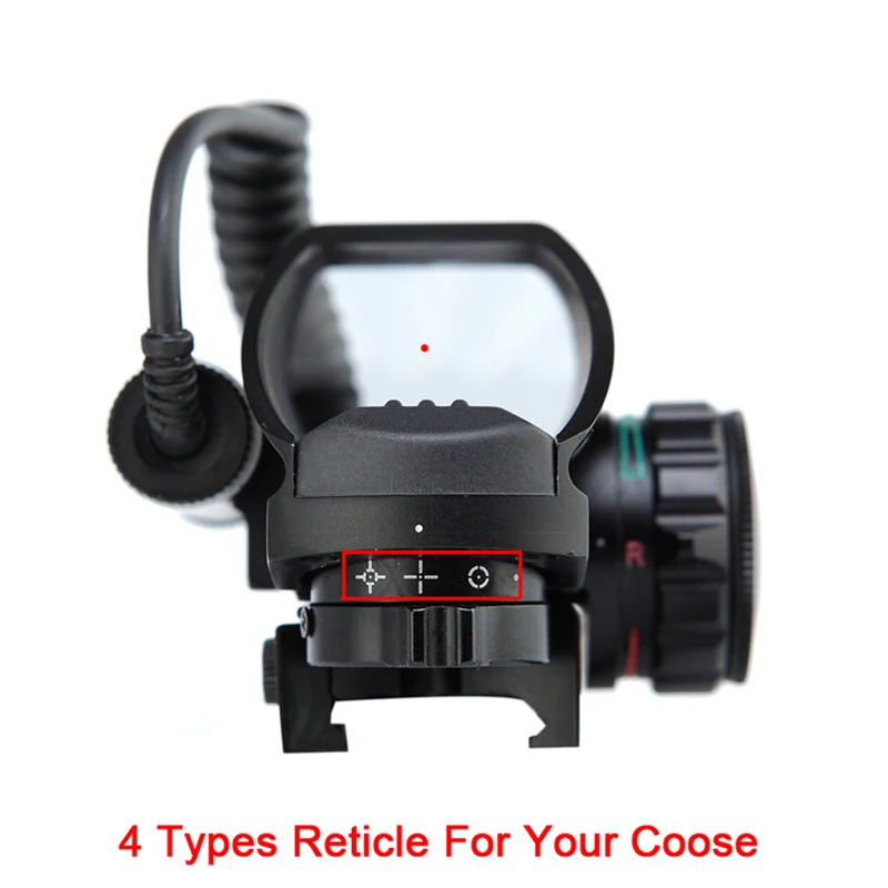 Scope para Fotografar Caça Riflescopes Tactical Holographic Reflex 4 Reticle Red Green Dot Sight Embutidos Laser 20mm Ferroviário 6 Caça Riflescopes Tactical Holographic Reflex 4 Reticle