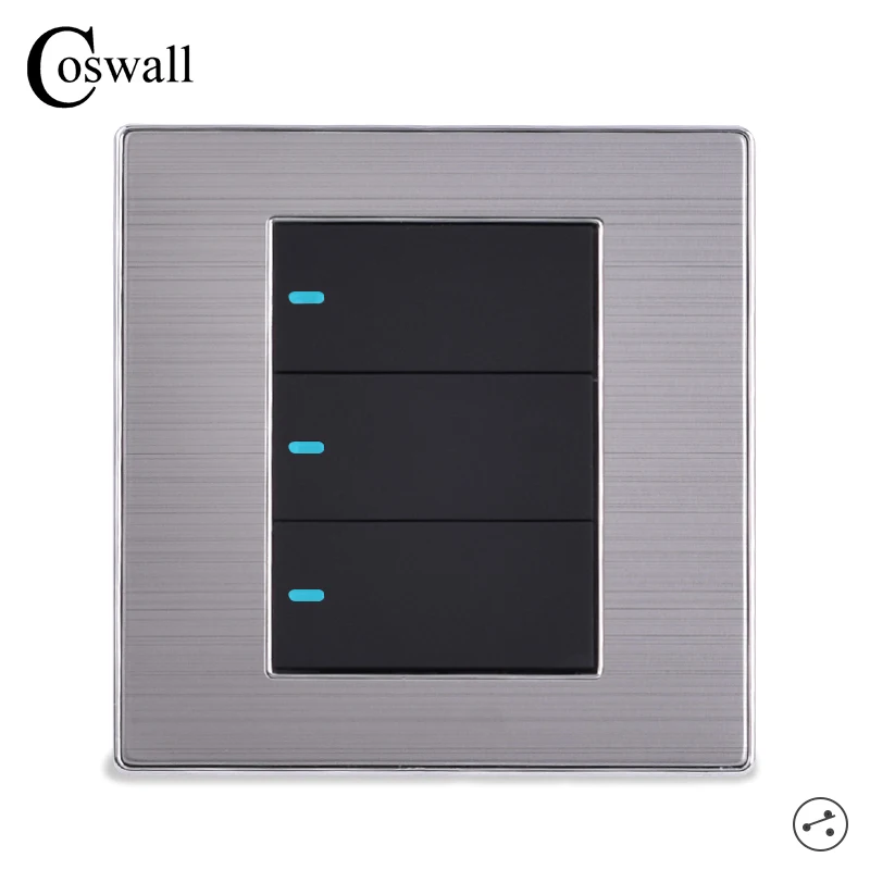 Переключатель питания COSWALL 3 комплекта 2 канала роскошный светильник ель света