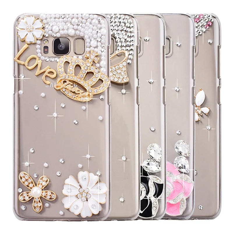Camellia Case For LG G7 Diamond Cover Butterfly Cases Silicone TPU Coque Bling G6 G5 V30 Lover Crown Capa |